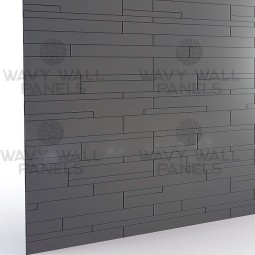 Random Slats V-Groove Wall Panel 2.4m x 1.2m